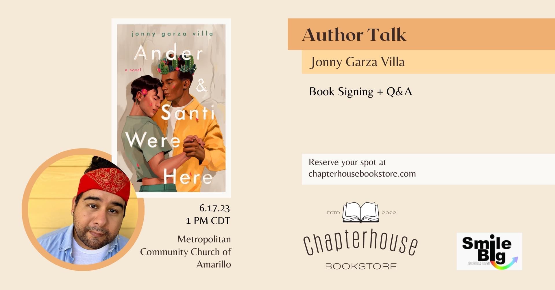 Jonny garza book signing flyer