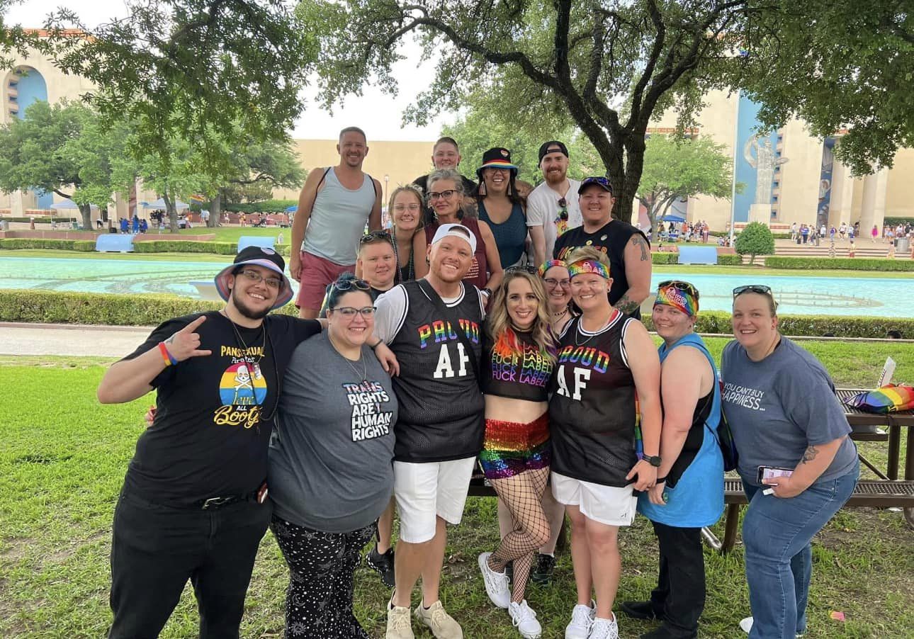 A photograph of the smile big team at dallas pride